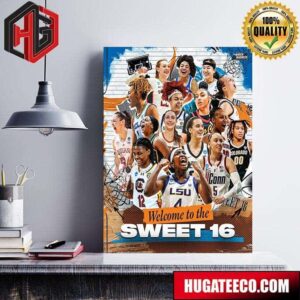Congratulations To The Teams That Reached The Sweet 16 NCAA March Madness Poster Canvas