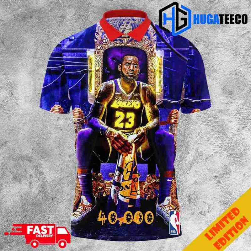 Congurations LeBron James Reaching 40K Career Points Polo Shirt Merchandise