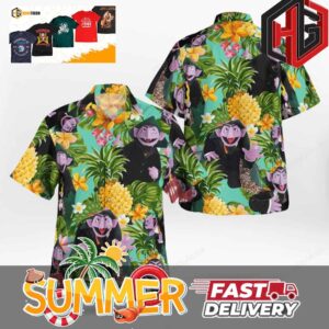 Count Von Count Muppets Tropical Summer Hawaiian Shirt And Beach Short