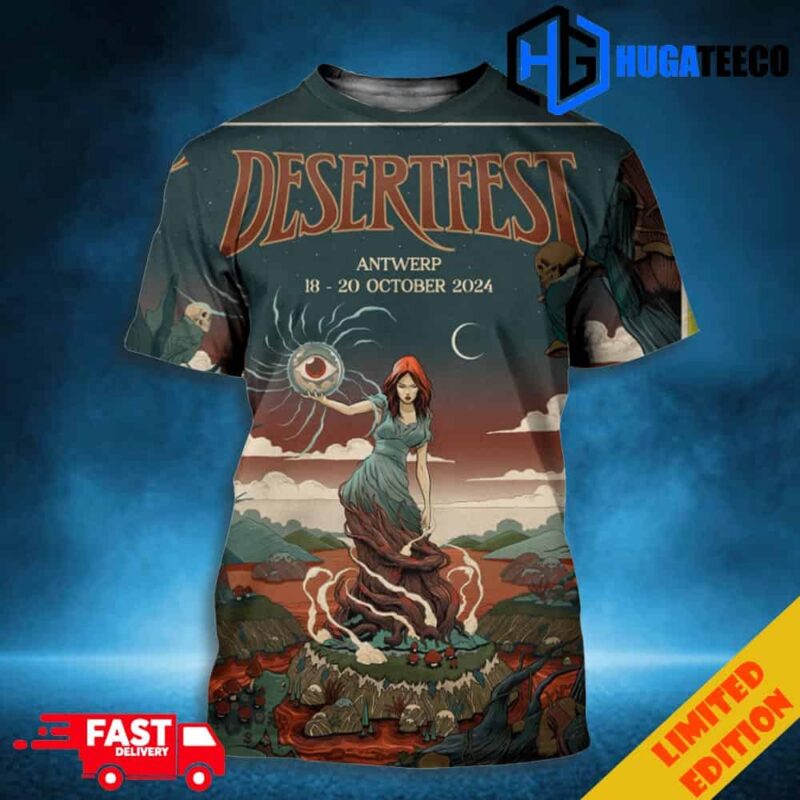 Desertfest At Antwerp Belgium In 18-20 Octorber 2024 3D T-Shirt