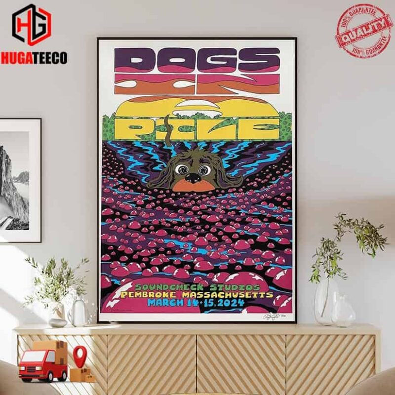 Dog In A Pie Band In Pembroke Massachusetts March 14-15 2024 Soundcheck Studios Poster Canvas