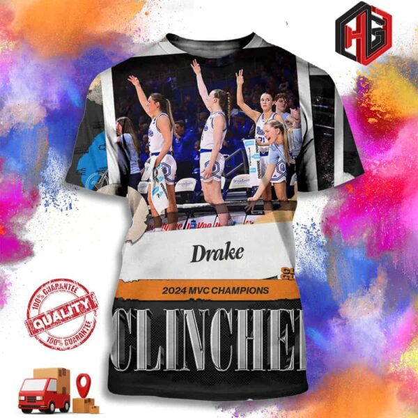 Drake Bulldogs Wins The MVC Basketball Tournament For The Second Straight Year And Punches Their Ticket To The Big Dance NCAA March Madness Merchandise 3D T-Shirt