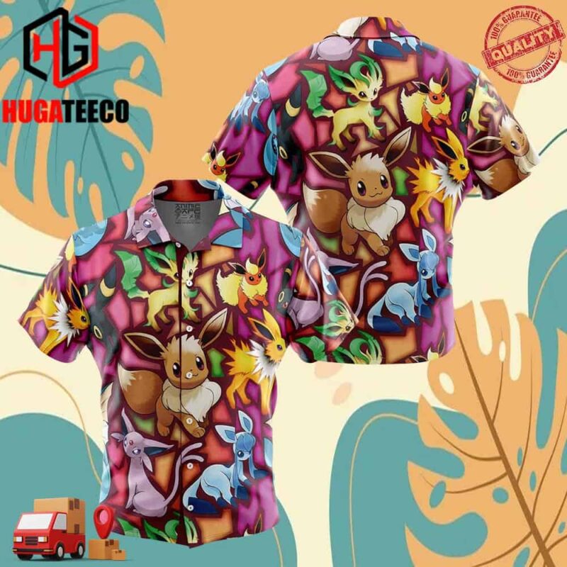 Eevee Evolutions Pokemon Hawaiian Shirt For Men And Women Summer Collections