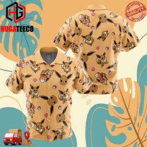 Eevee Pattern Pokemon Hawaiian Shirt For Men And Women Summer Collections