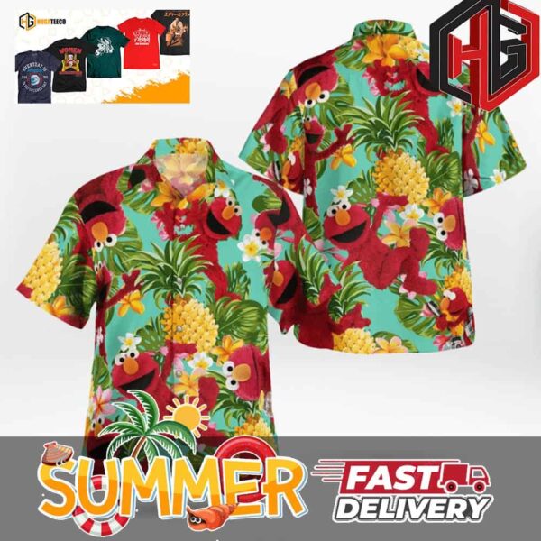 Elmo Muppets Tropical Summer Hawaiian Shirt And Beach Short