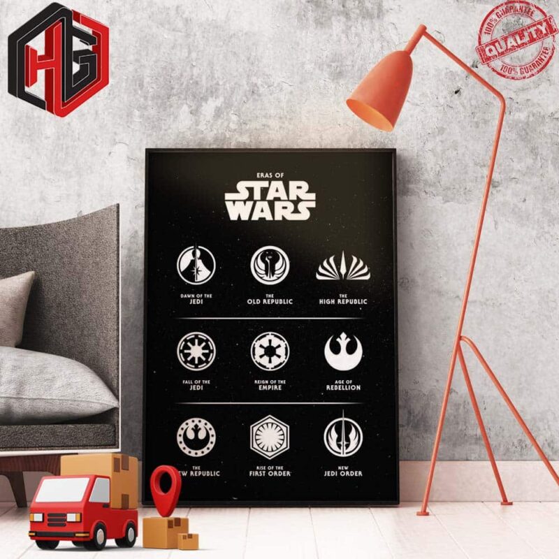 Eras Of Star Wars All Logo Poster Canvas