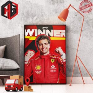 F1 Australia GP Congratulations Carlos Sainz Wins In Australia Poster Canvas