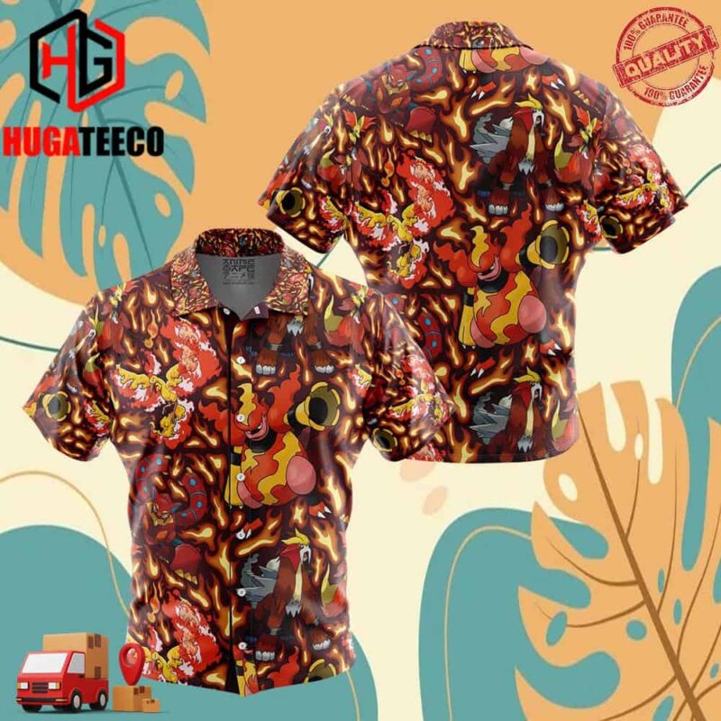 Fire Type Pokemon Pokemon Hawaiian Shirt For Men And Women Summer Collections