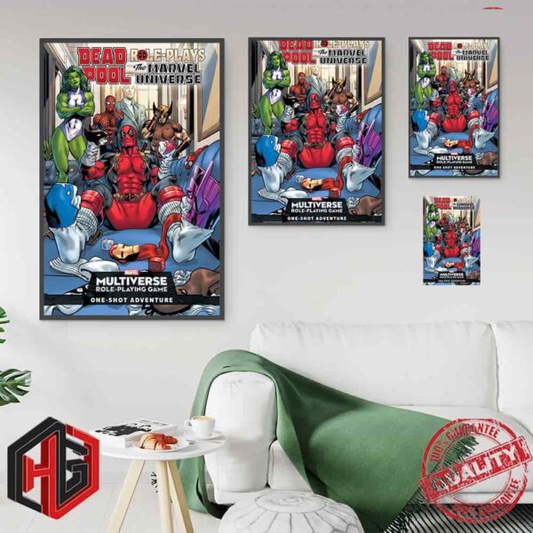 First Poster Comics For Deadpool Role-Plays the Marvel Universe Poster Canvas