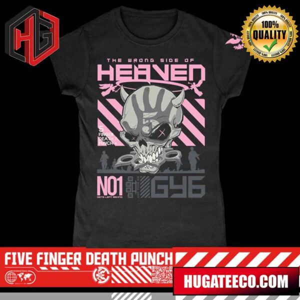 Five Finger Death Punch N01 Wrong Side Of Heaven Anniversary Woman’s Black T-Shirt