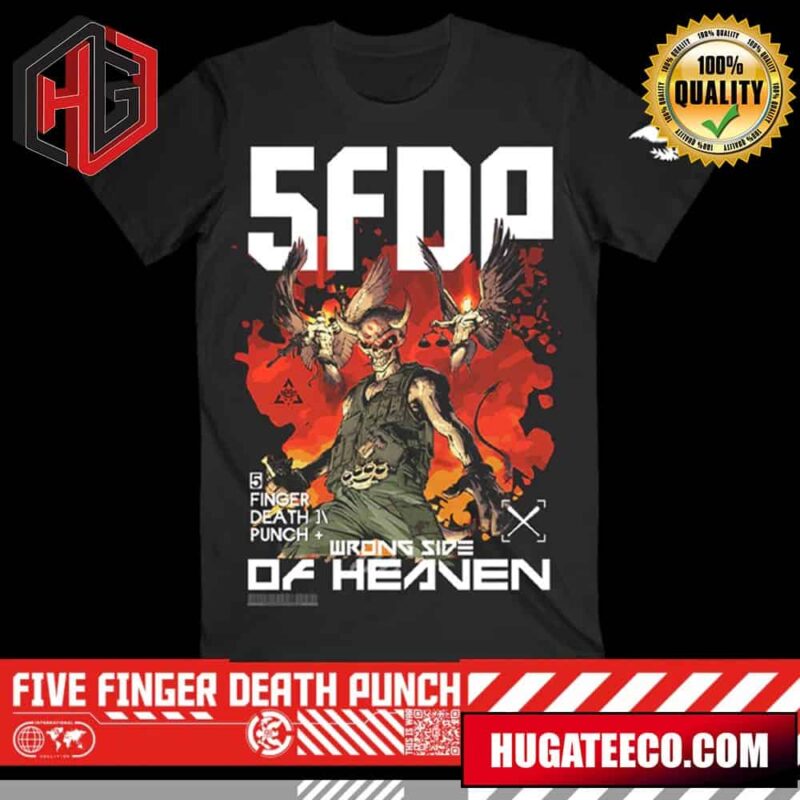 Five Finger Death Punch Wrong Side Of Heaven Black T-Shirt