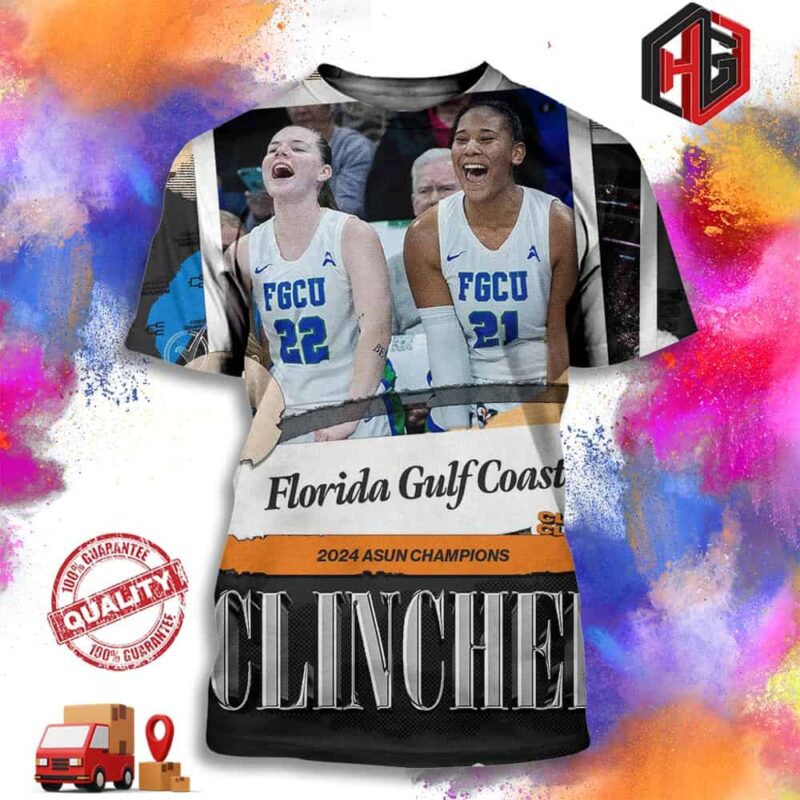 Florida Gulf Coast Eagles Are The Asun Champions Tournament Champs NCAA March Madness Merchandise 3D T-Shirt