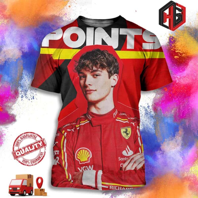 Formula 1 Points On Debut P7 For Ollie Bearman F1 Saudi Arabian GP 3D T-Shirt