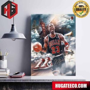 GOAT Michael Jordan Chicago Bulls NBA Poster Canvas