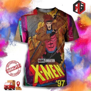 Gambit Marvel Animation All-new X-men 97 Streaming March 20 Only On Disney  3D T-Shirt