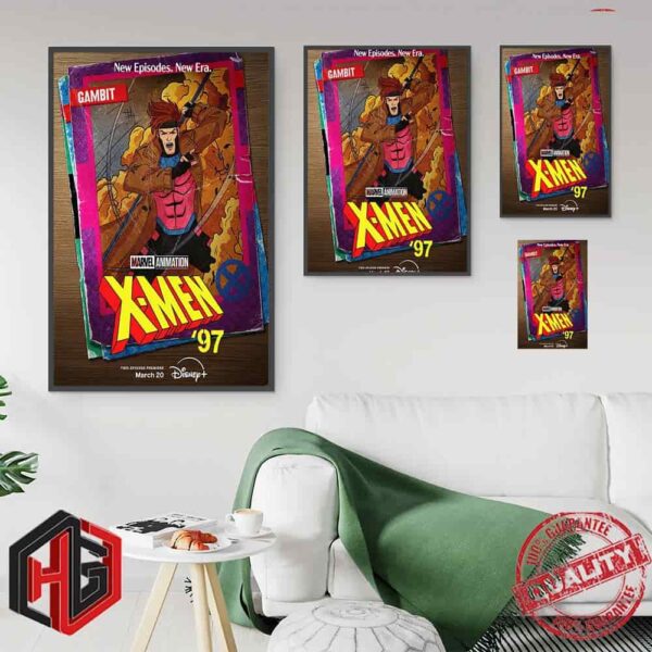 Gambit Marvel Animation All-new X-men 97 Streaming March 20 Only On Disney Poster Canvas