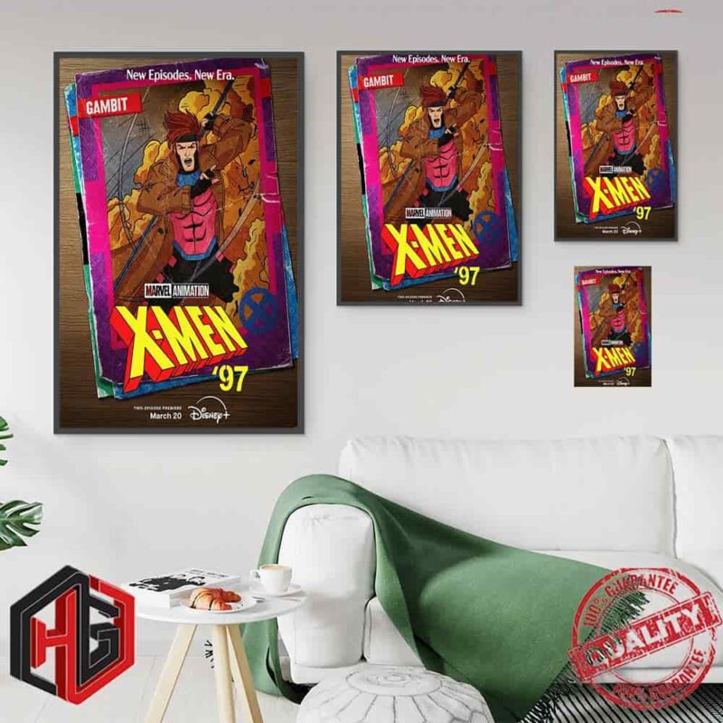 Gambit Marvel Animation All-new X-men 97 Streaming March 20 Only On Disney Poster Canvas