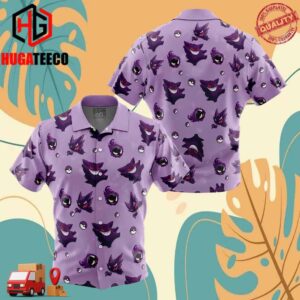 Gengar Pattern Pokemon Hawaiian Shirt For Men And Women Summer Collections