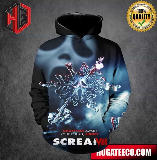 Ghostface Awaits Your Return Sidney Scream VII 2025 All Over Print Hoodie T-Shirt