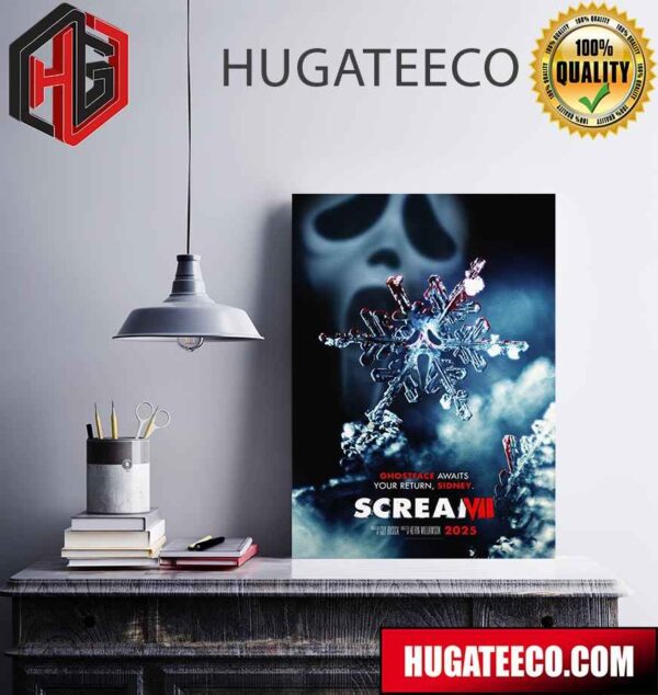Ghostface Awaits Your Return Sidney Scream VII 2025 Poster Canvas