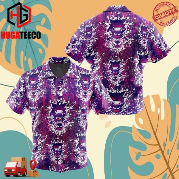 Ghostly Evolution Ghastly Haunter Gengar Pokemon Hawaiian Shirt For Men And Women Summer Collections