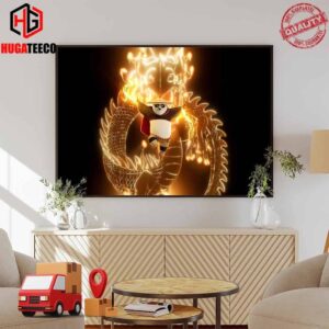 Golden Dragon Po Kung Fu Panda 4 Home Decor Poster Canvas