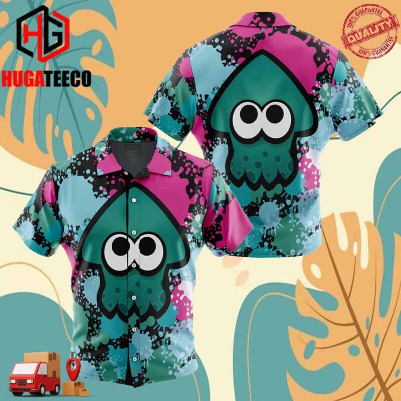 Green Squid Aloha Splatoon Hawaiian Shirt For Men And Women Summer Collections