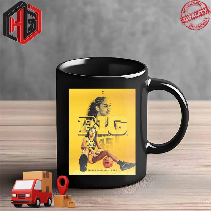 Hannah Stuelke x Iowa Hawkeyes Second Team All-Big Ten Women’s Basketball Ceramic Mug