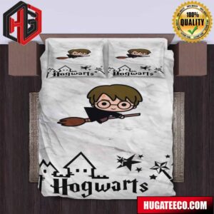 Hogwarts-Themed Chibi Harry Potter Duvet Cover Bedding Set