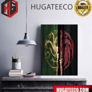 House Of The Dragon 2 All Must Choose Logo Team Green And Team Black Poster Canvas