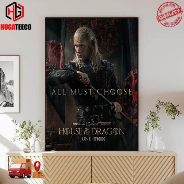 House Of The Dragon Prince Daemon Tagaryen Team Black All Most Choice Game Of Thrones On HBO Original Poster Canvas