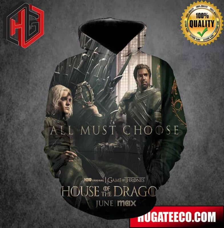 House Of The Dragon Princess King Aegon II Targaryen And Ser Criston Cole Team Green All Most Choice Game Of Thrones On HBO Original 3D Hoodie T-Shirt