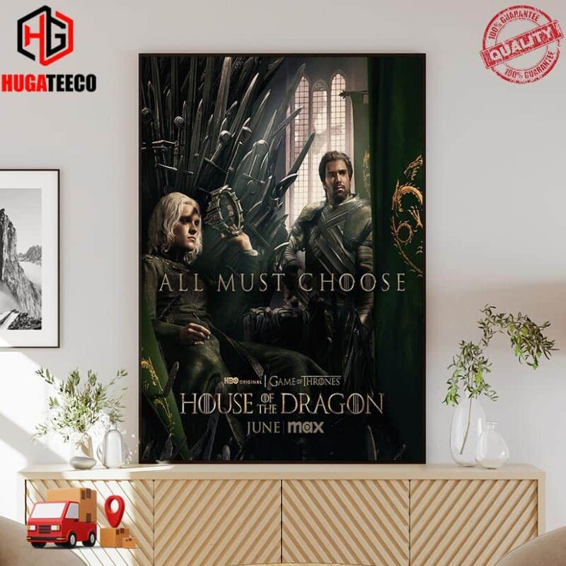 House Of The Dragon Princess King Aegon II Targaryen And Ser Criston Cole Team Green All Most Choice Game Of Thrones On HBO Original Poster Canvas