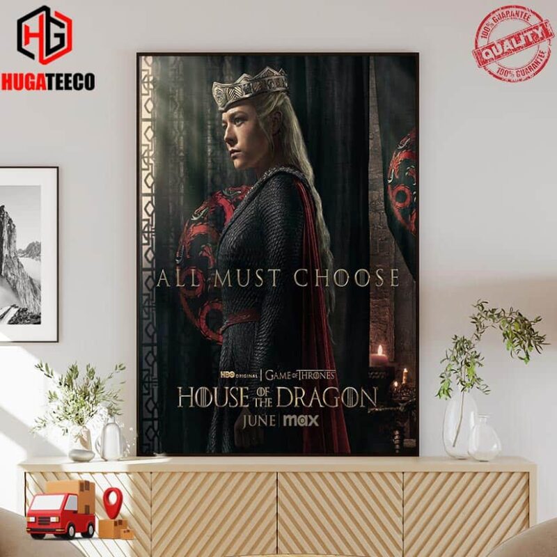 House Of The Dragon Queen Rhaenyra Targaryen Team Black All Most Choice Game Of Thrones On HBO Original Poster Canvas