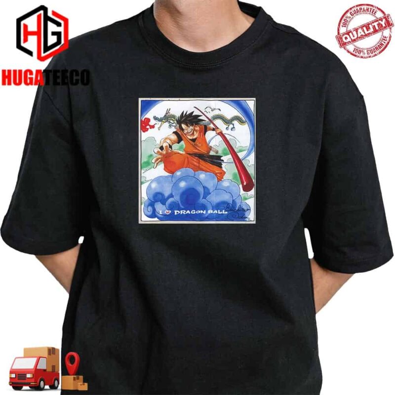 I Love Dragon Ball X One Piece By Eiichiro Oda T-Shirt