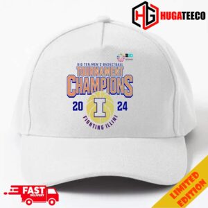 Illinois Fighting Illini 2024 Big Ten Men’s Basketball Conference Tournament Champions Hat-Cap