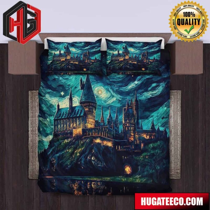 Illuminating Hogwarts Nights Lumos Harry Potter Duvet Cover Bedding Set