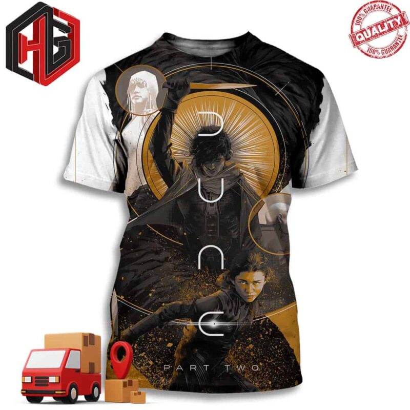 Incredible Poster For Dune Part Two By Matt Taylor Draws X Mutant 3D T-Shirt