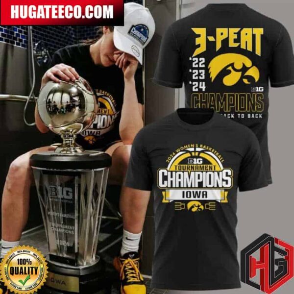 Iowa Basketball 2024 Women’s Championship 3 Peat T-Shirt