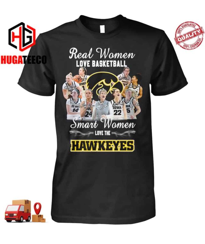 Iowa Hawkeyes Real Women Love Basketball T-Shirt