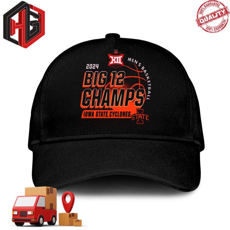 Iowa State Cyclones 2024 Big 12 Basketball Conference Tournament Champions Locker Room Classic Hat-Cap