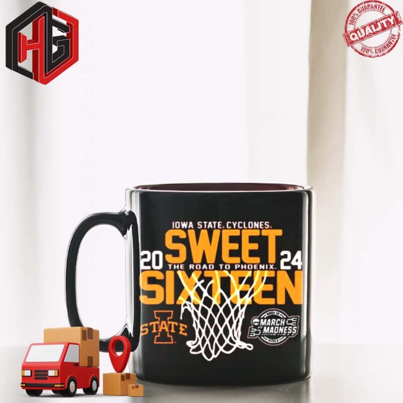 Iowa State Cyclones 2024 Sweet Sixteen The Road To Phoenix Ceramic Mug Merchandise T-Shirt Hoodie Poster