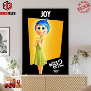 Joy Character In Inside Out 2 Only In Cinemas June 14 Poster Canvas