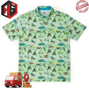 Jurassic Park Park Map Summer Fashion Summer Polo Shirt