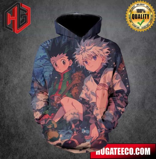 Killua And Gon Hunter X Hunter In 1999 All Over Print Hoodie T-Shirt