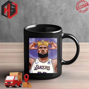 King James LeBron James 40King 40000 Points Los Angeles Lakers NBA Nike Fan Gifts Ceramic Mug
