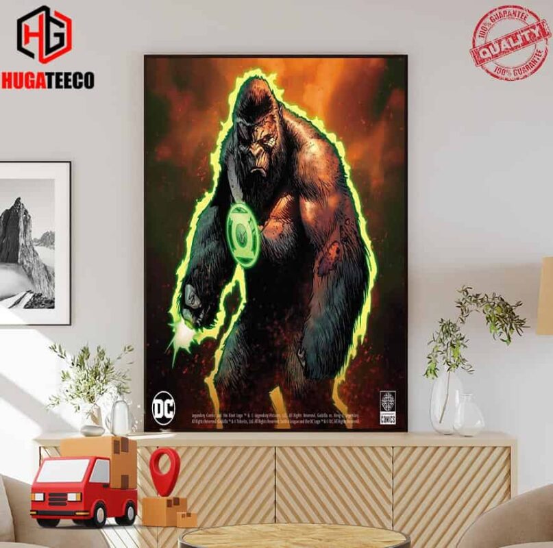 Kong As A Green Lantern On The Cover Of The Final Issue For Justice League Vs Godzilla X Kong Poster Canvas