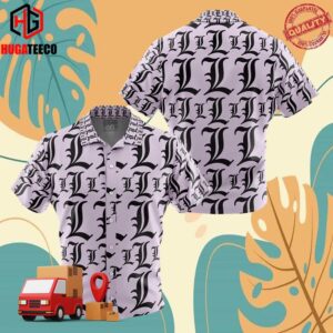 L Symbol Death Note Hawaiian Shirt For Men And Women Summer Collections