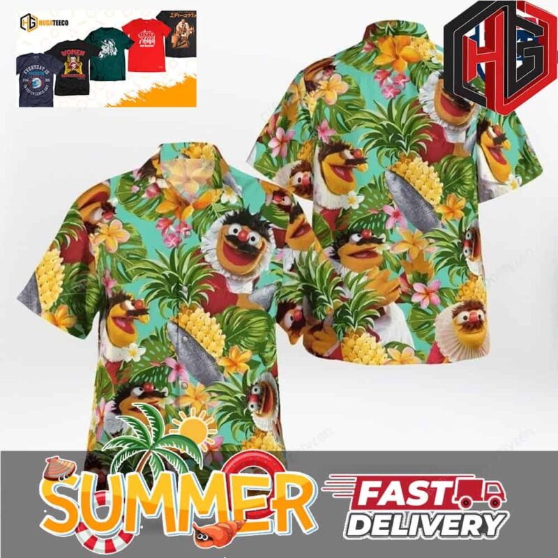 Lew Zealand The Muppets Summer Hawaiian Shirt And Beach Short