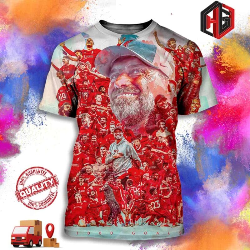 Liverpool FC Have Now Scored 1000 Goals Under Jurgen Klopp 3D T-Shirt